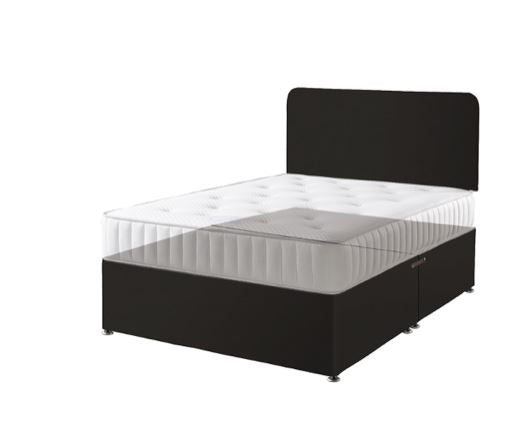 Faux Leather Divan Base Black- Single