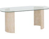 MODENA & AVERY DINING SET (X4 CHAIRS) - CREAM/EMERALD GREEN VELVET