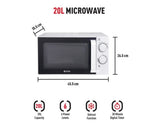 Haden 700W 20L Stainless Steel Interior Microwave White