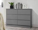 Oakley 6 Drawer Chest- Grey