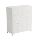 Nairn White 3+3 drawer wide chest of drawers