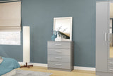 Larz 4 Drawer Chest-Grey