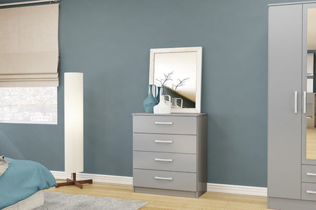 Larz 4 Drawer Chest-Grey
