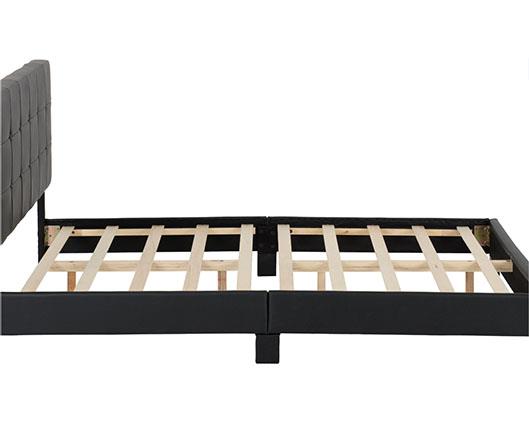 ARRAN 4'6" BED - BLACK FAUX LEATHER