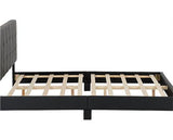 ARRAN 4'6" BED - BLACK FAUX LEATHER