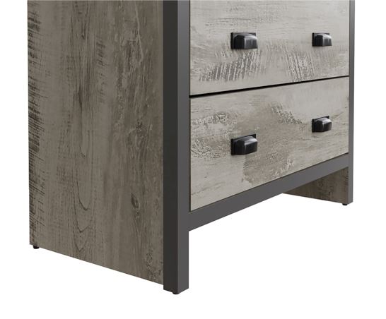 Boston 2+2 Drawer Chest- Grey