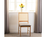 ELLIS DINING CHAIR (X2 PER BOX) - OAK EFFECT/GREY FABRIC
