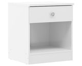 DENVER 1 DRAWER BEDSIDE - WHITE GLOSS