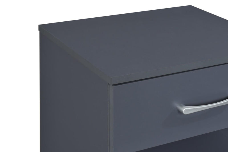 Highbury 1 Drawer Bedside - Dark Grey