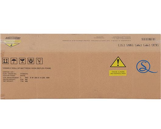 YASMIN 3' ROLL UP MATTRESS 15CM (REFLEX FOAM) - WHITE