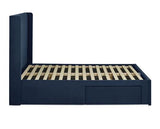Leila Dual Storage Door Bed Royal Blue - Double