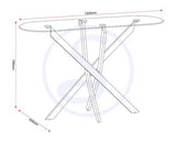 SHELDON CONSOLE TABLE - CLEAR GLASS/BLACK