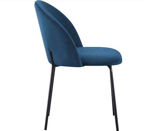 BOSTON DINING CHAIR (X4 PER BOX) - SAPPHIRE BLUE VELVET