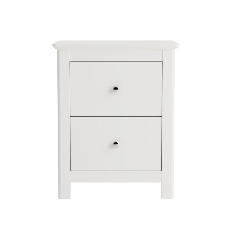 Nairn White 2 drawer bedside cabinet
