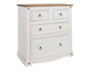Corona White 2+2 Drawer Chest
