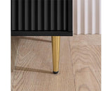 Zara 6 Drawer Fluted Chest - Black