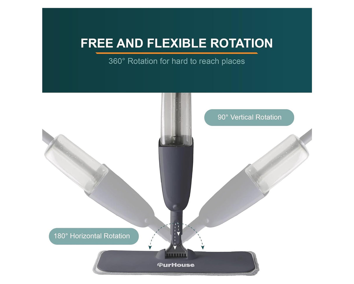 OurHouse Spray Mop with 5 pads