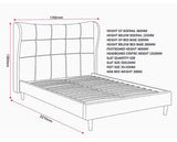 VERONA 5' BED - BROWN FABRIC