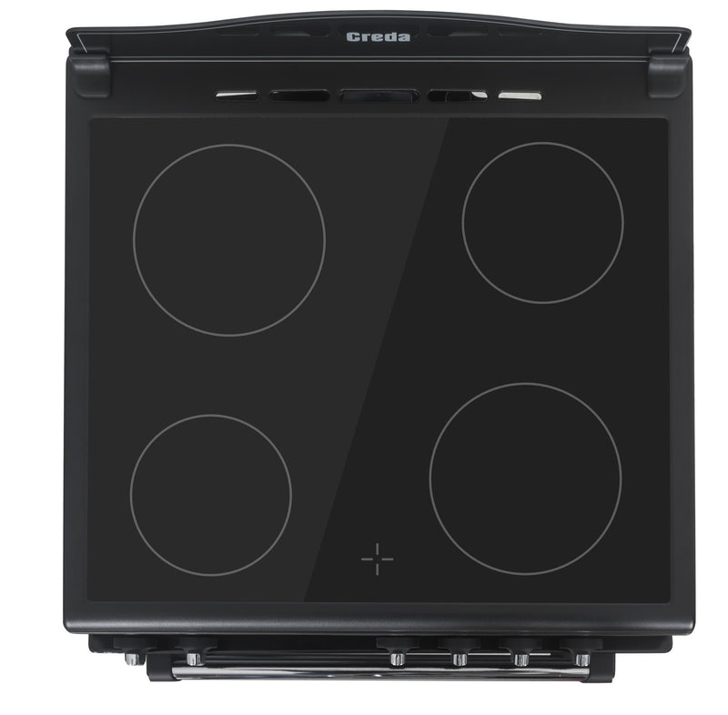 C60CMRBL Creda Mini Range Black 60cm Ceramic Double