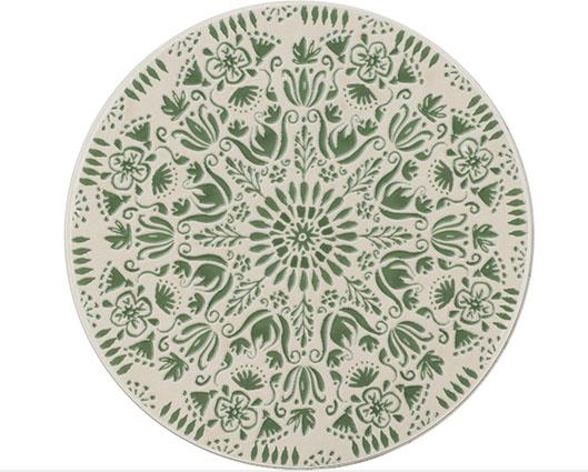 FERNE PATIO DINING SET - WHITE/GREEN LEAF