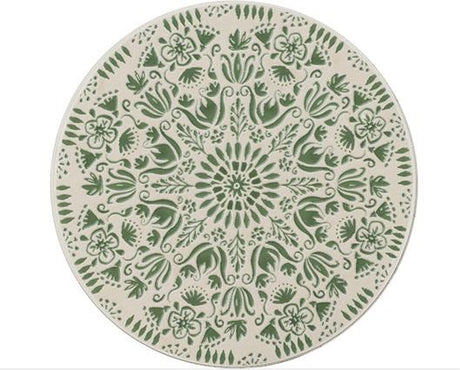 FERNE PATIO DINING SET - WHITE/GREEN LEAF