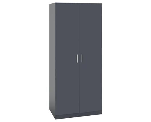 DAKOTA 2 DOOR WARDROBE BEDROOM SET - DARK GREY