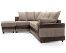 Dulcie Left Hand Facing Corner Sofa - Brown & Beige