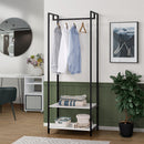 Scala Open Wardrobe with 2 Shelves - White