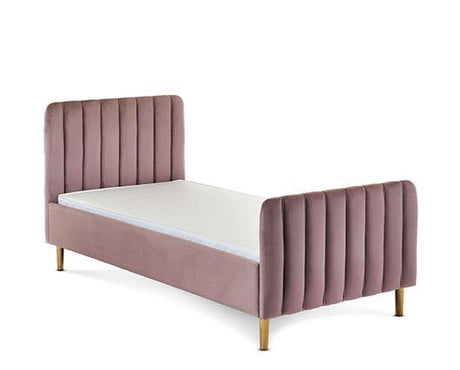Gatsby Velvet Single Bed - Pink