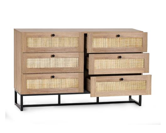 Petra 6 Drawer Chest - Oak