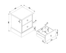 Cotswold 2 drawer bedside cabinet
