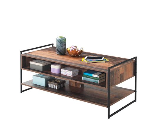 Burr Coffee Table with 3 Drawers