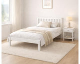 Ruby Pine Single Bed - White