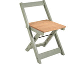 SANTOS BUTTERFLY DINING SET (X4 CHAIRS) - GREEN/DISTRESSED WAXED PINE