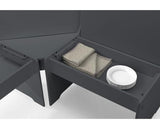Noelle Corner Dining Set With Storage Bench- Anthracite