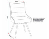 LEWIS SWIVEL DINING CHAIR (X2 PER BOX) - GREY FABRIC