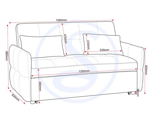 Chelsea Sofa Bed - Blue Fabric