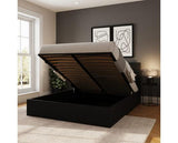 Small Double End Lift Ottoman Bed-Black