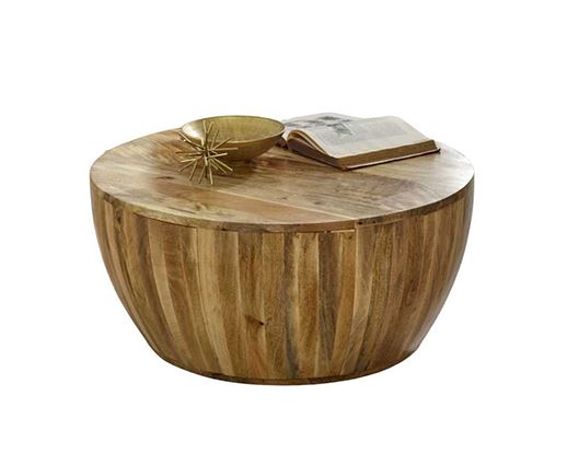 Surrey Solid Wood Drum Coffee Table