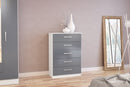 Larz 5 Drawer Chest-White & Grey
