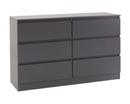 Marcus 6 Drawer Chest - Grey