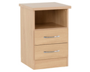 Neptune 2 Drawer Bedside - Sonoma Oak Effect