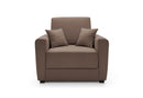 Owen Single Sofa Bed - Tan Brown
