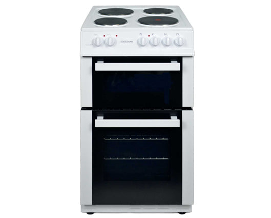 Statesman FUSION50W 50cm Twin Cavity Electric Cooker with Solid Plate Hob