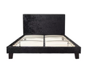 Berlin Small Double Bed - Black Crushed Velvet