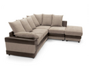 Dulcie Right Hand Facing Corner Sofa - Brown & Beige