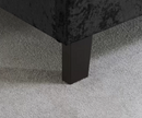 Berlin Small Double Bed - Black Crushed Velvet