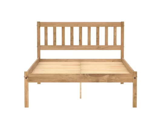 Lisbon Small Double Bed - Pine