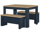 Harper Navy Dining Table & bench set