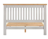 WINDSOR 4'6" LOW END BED - PEBBLE GREY/OAK